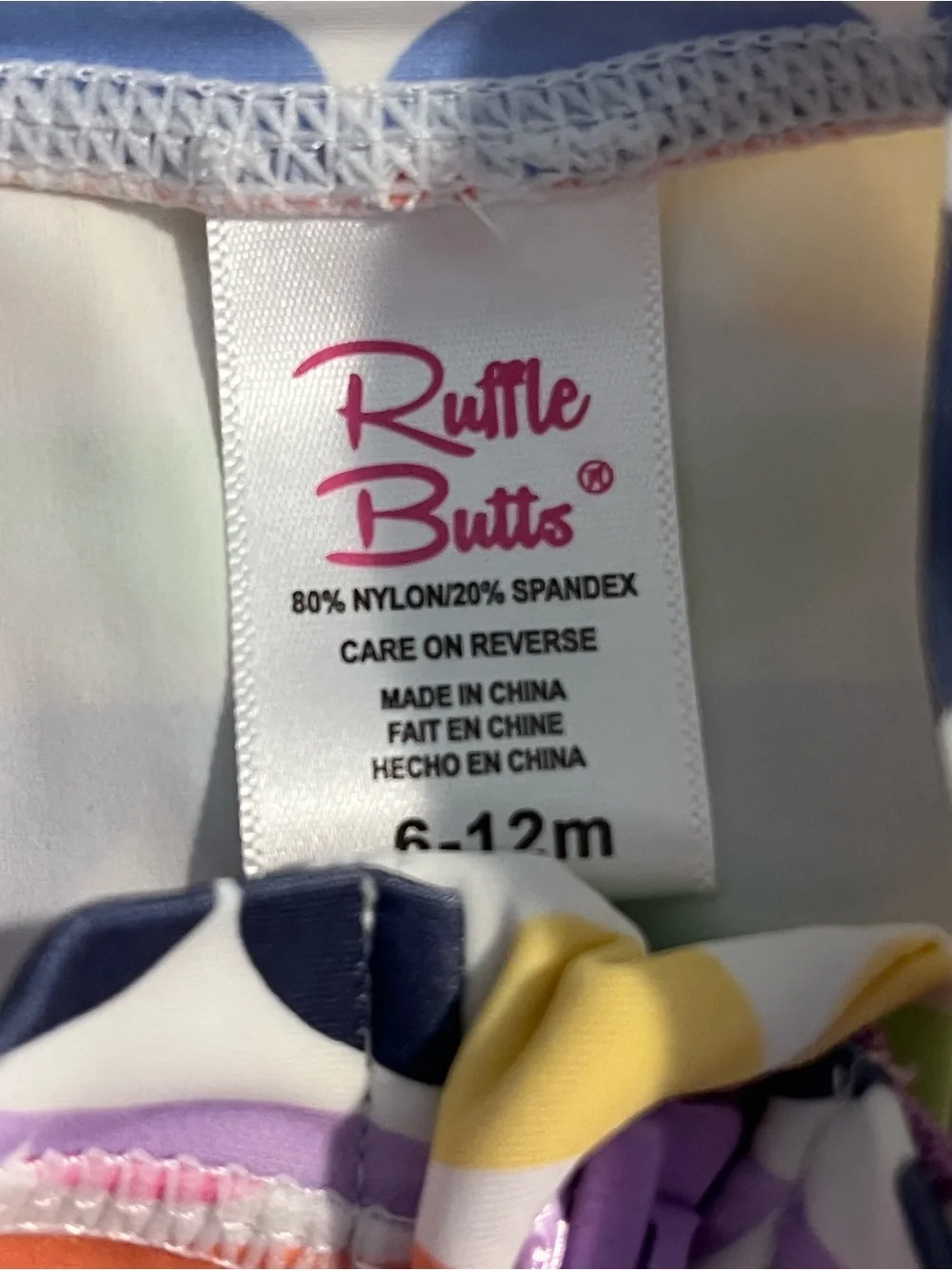 Ruffle Butts Swim Shirr 3-6 months